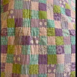 Patchwork Quilt with Pastel Colors